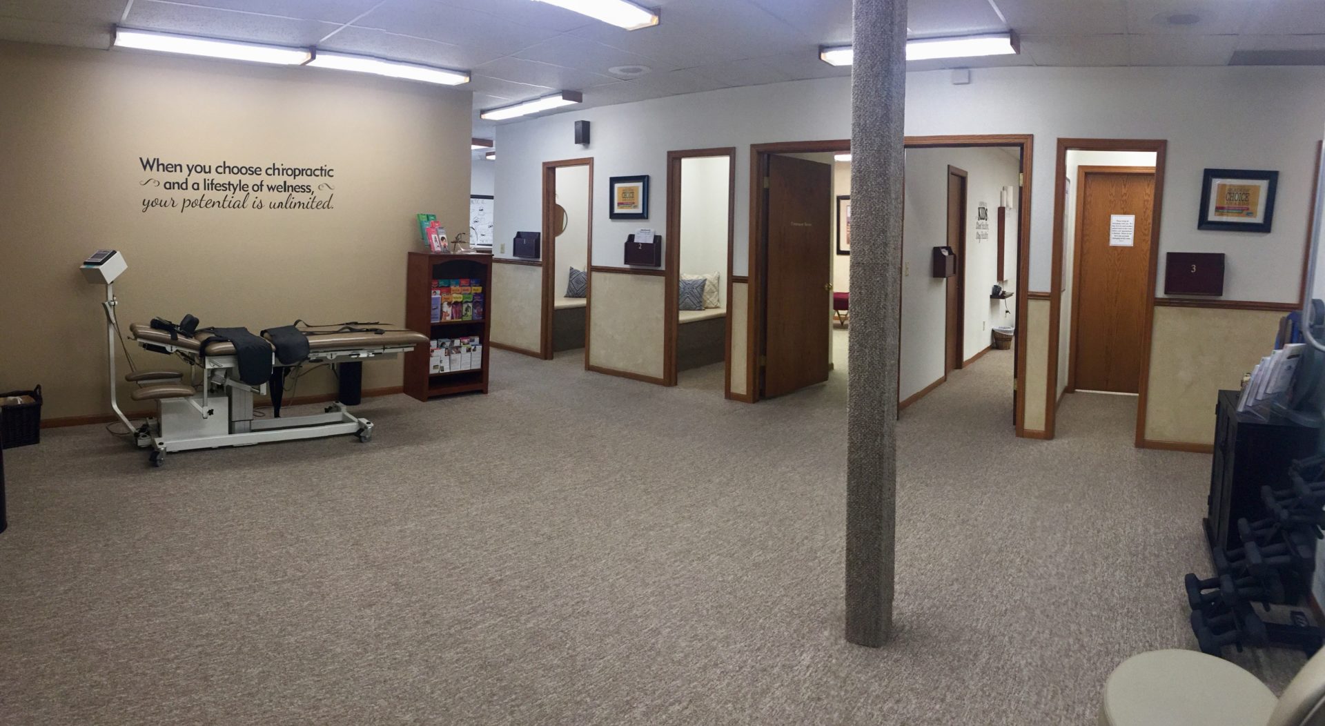 Interior of Solecki Chiropractic and Acupuncture in Greeley